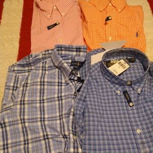 Just in more Ralph Lauren Polo Men classic dress shirt size large, summer colors